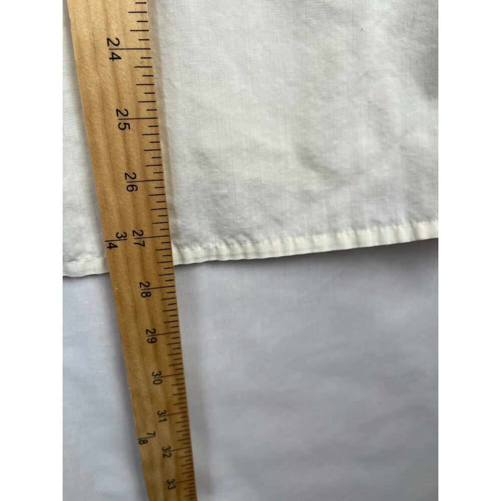 Vintage Blair Shirt Mens Button Up SS Shoulder Tabs White Blue Pockets (Stained) - Picture 4 of 11